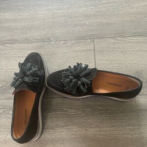 Johnston & Murphy suede tassel loafers